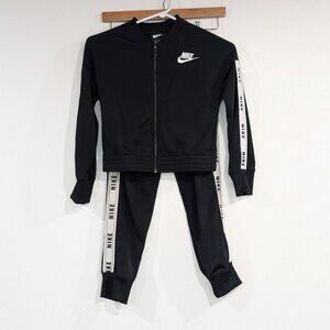 *3/$10* Nike Track Suit Jacket and Pants Set Black White Size Small